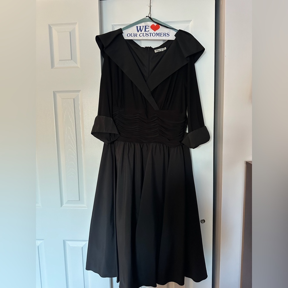 Eliza J Black Long Sleeve Dress